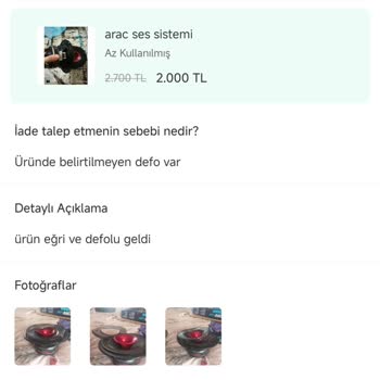 Kırılan Hoparlörüm Kargo Sorumluluğu Ve Dolap Uygulamasındaki Mağduriyetim