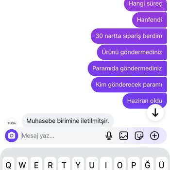 1500 TL Siparişimin Gönderilmemesi Ve İadesinin Yapılmaması