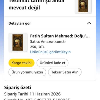 Amazon Siparişim Teslim Edilemedi, Kargo Bilgileri Belirsiz Ve İade Yapılamıyor