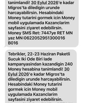 Migros 2 Öde 1 İade Kampanyasında Nöbet Puanları Yüklenmedi