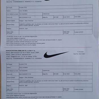 Nike Ayakkabısının 40 Günde Delinmesi Ve Mağduriyetim Çözülmedi