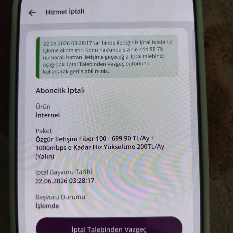 TurkNet Fiber Aboneliğinin İptali Gerçekleşmiyor Ve Canlı Destek Bulamıyor