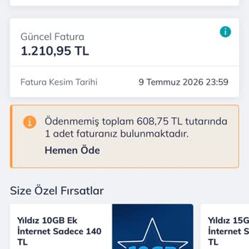 Yanlış Bilgilendirme Nedeniyle Tarife Ücreti Anında Faturaya Yansıtıldı