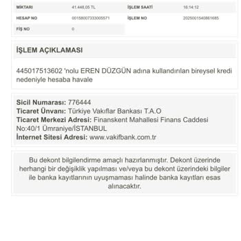VakıfBank Avukatı Tarafından Fahiş Faiz Talebi Ve Saygısız Üslup Şikayeti