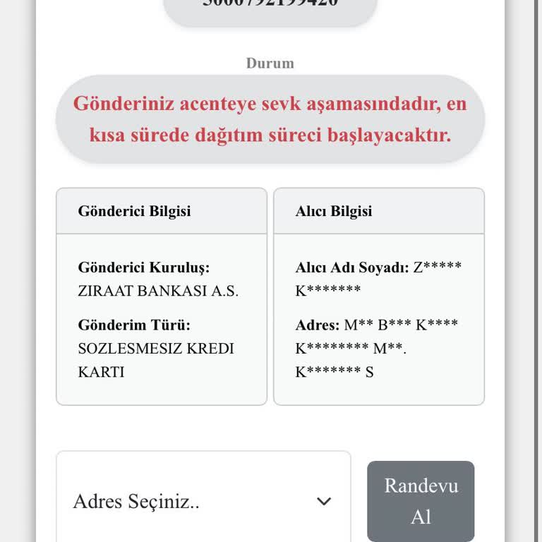 Kuryenet'te Ziraat Bankası Kredi Kartı Teslimatı Gecikmesi Ve Müşteri Hizmetleri Yanıt Vermemesi