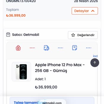 Getmobil Yanlış Kapasite Gönderilen 12 Pro Max Telefon İçin Uzun Süreli İletişimsizlik