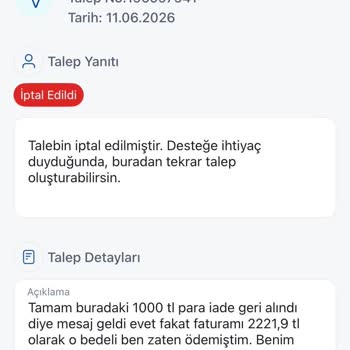 Paycell'de Yanlış Bakiye Transferi Sonucu 1.000 TL'nin Nakit İadesi Talebi