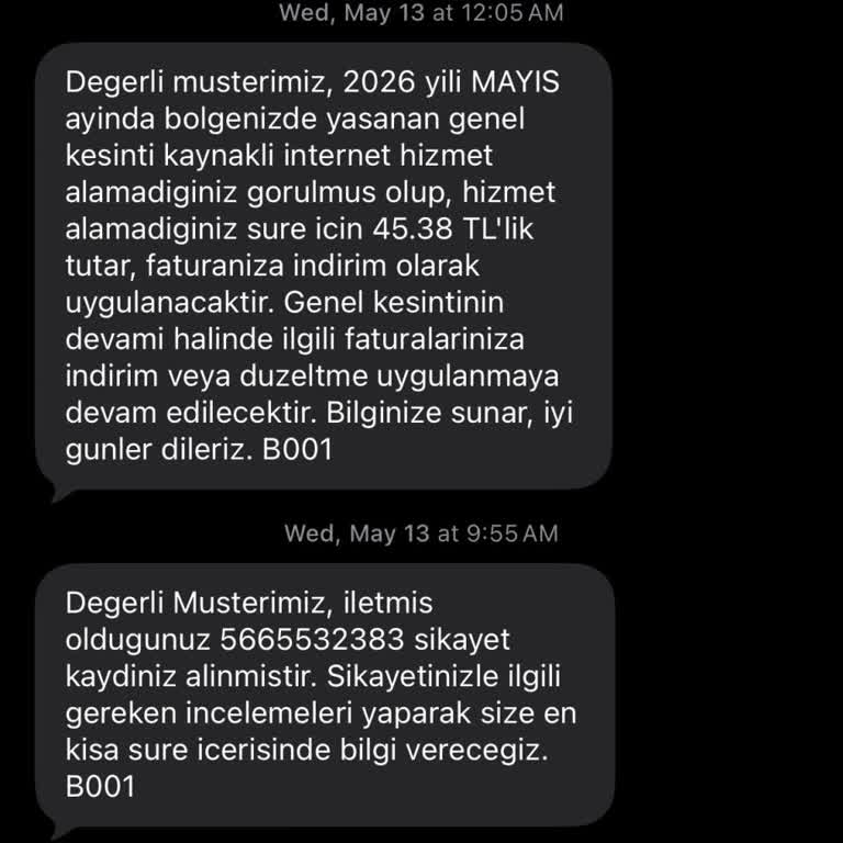 Uzun Süreli İnternet Kesintisi İçin Yetersiz 45 TL İndirim Ve Adil İade Talebi