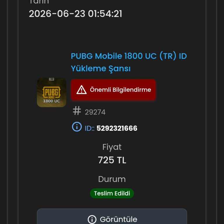 Midasbuy Üzerinden Ödeme Alındı, UC Hesaba Yüklenmedi