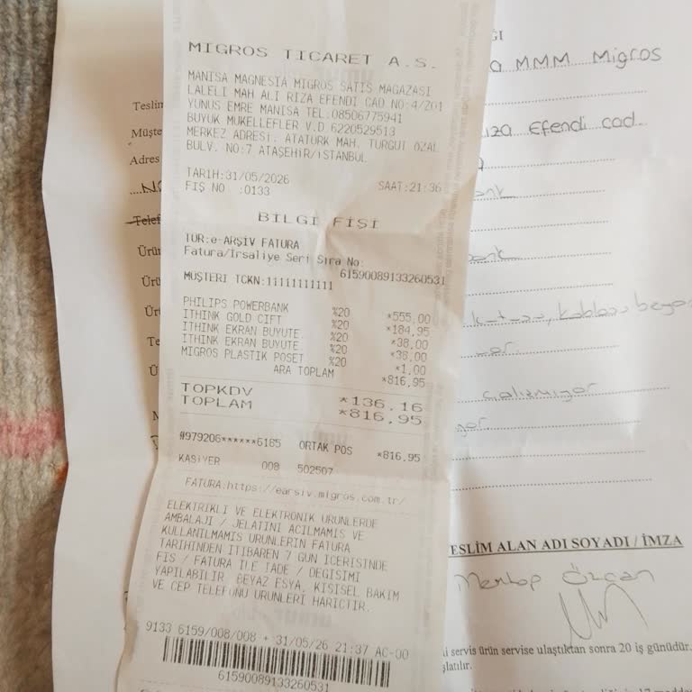 Powerbank Giriş Portu Çalışmıyor, Servis Geri Dönüşü 25 Gün Süreyle Gecikti