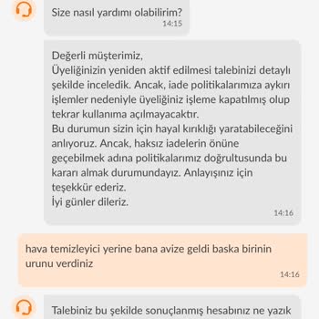 Xiaomi Air Purifier 4 Lite Siparişinde Yanlış Ürün Gönderimi Ve Hesabımın Haksız Kapatılması