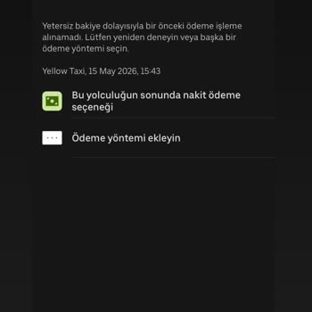 Nakit Ödeme Yaptım, Uber Uygulaması Hâlâ Borçlandırıyor