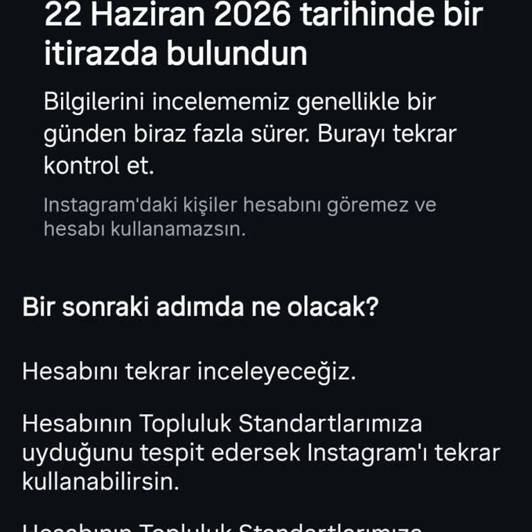 Instagram Hesabım Haksız Şekilde Askıya Alındı, Açıklama Ve İtiraz Talep Ediyorum