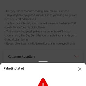 Vodafone Yanımda Uygulamasındaki Yanlış Bilgi Ve Paket İşlemleri Sorunu