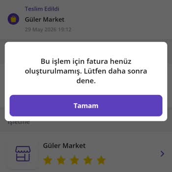 Getir Çarşı'da Eksik Gönderim Ve İade Sorunu