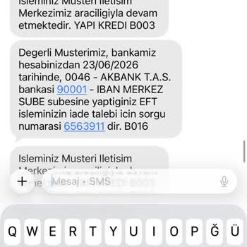 Yapı Kredi Bankası Yanlış EFT Sonucu 150 Bin Tl İadesi Talebi