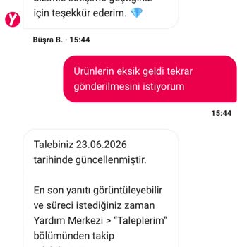Eksik Ürün Gönderimi Ve Çözülmemiş Şikayet