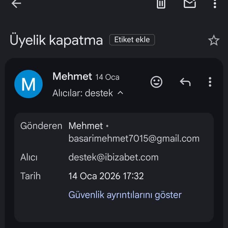 Üyeliğimin Kapatılmaması Ve Verilerimin Silinmesini İstiyorum