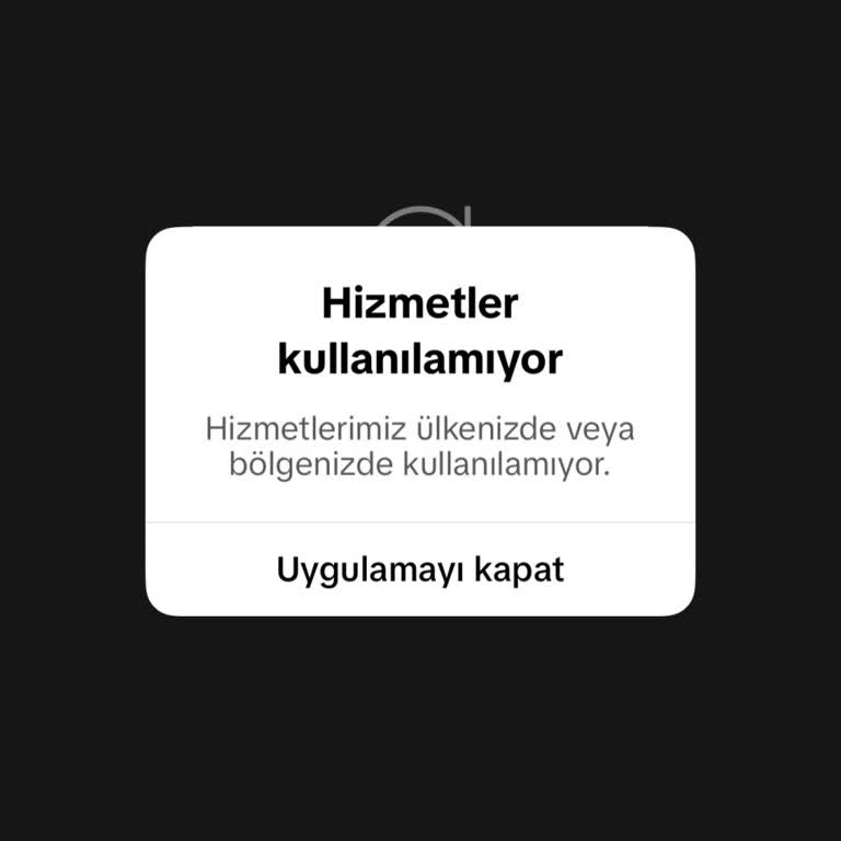 İphone’da TikTok Girişinde Bölge Kısıtlaması Hatası