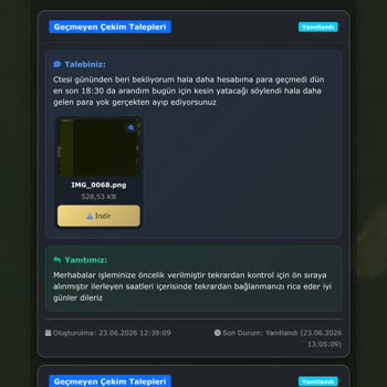115.000 TL Çekim Talebimin Ödenmemesi Ve 4 Günlük Gecikme