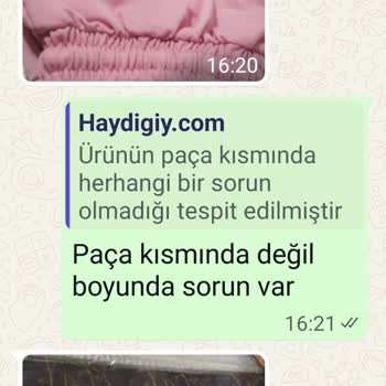 Eşofman Paça Uzunlukları Farklı, Satıcı Çözüm Sunmadı