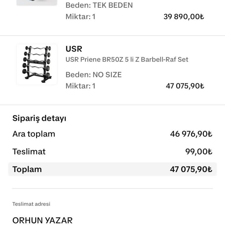 Teslim Edilmemiş Kondisyon Bisikleti Sistemde Teslim Edilmiş Gösteriliyor