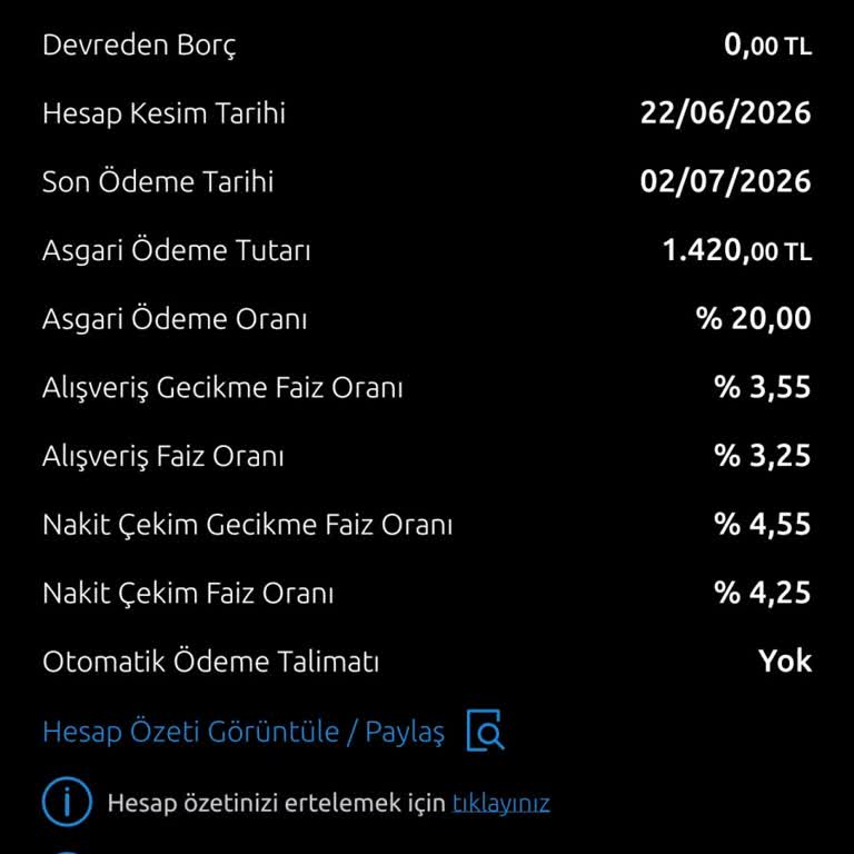 İptal Talebime Rağmen Alınan 1.420 TL Kart Aidatı İadesi Reddi