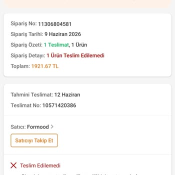 Teslim Edilmeyen Ayakkabılık Ve 2000 TL İadesi İçin Acil İşlem Talebi