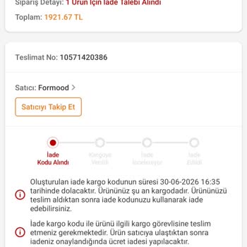 Teslim Edilmeyen Ayakkabılık Ve 2000 TL İadesi İçin Acil İşlem Talebi