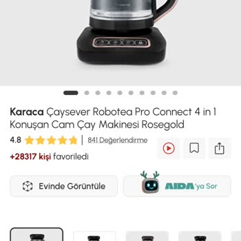 Karaca Robotea 4 In 1 Çay Makinesinin Değişimi İçin Stok Yok Söylendi