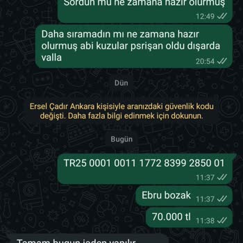 70.000 TL Ç**** Siparişi Kurulmadı, İade Yapılmadı
