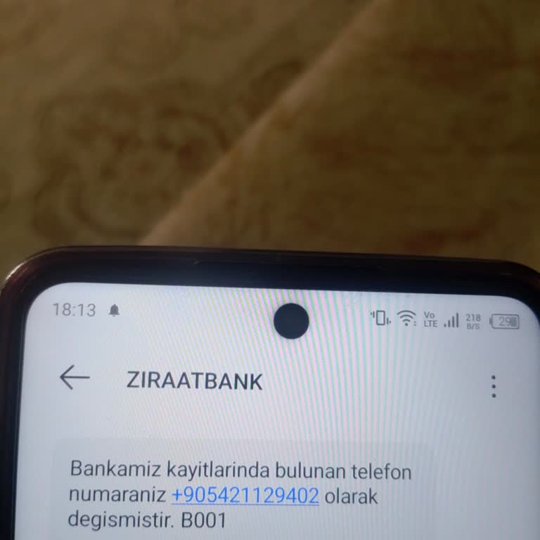 Ziraat Bankası Hesabımda Telefon Numarası İzni Olmadan Değiştirildi