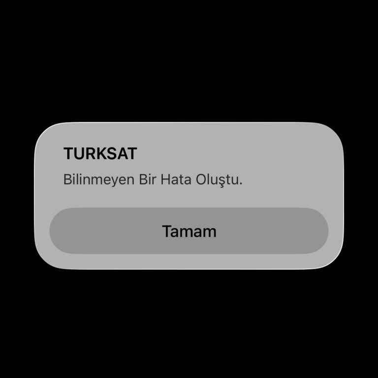 Kablo TV Kanal Açma İşleminde Bilinmeyen Hata