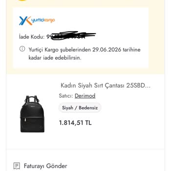 Garanti Süresi İçinde Çanta Askısı Koptu, Boyner Değişim Reddetti