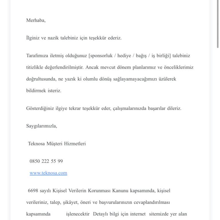 Teknosa’da İletişimsiz Ve Açıklamasız Başvuru Reddi