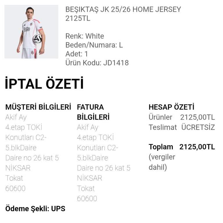 Adidas Stok Yok Söylenerek Değişim Talebim Reddedildi Ve Ürün Geri Gönderilmedi