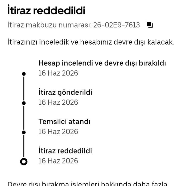 Selfie Doğrulama Hatası Nedeniyle Haksız Kapatılan Uber Şoför Hesabı Yeniden Açılmalı