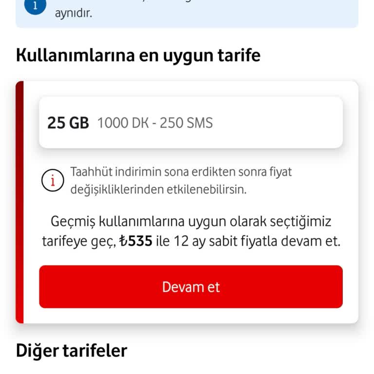 Sadakatime Karşılık Gelmeyen Yüksek Tarife Teklifleri