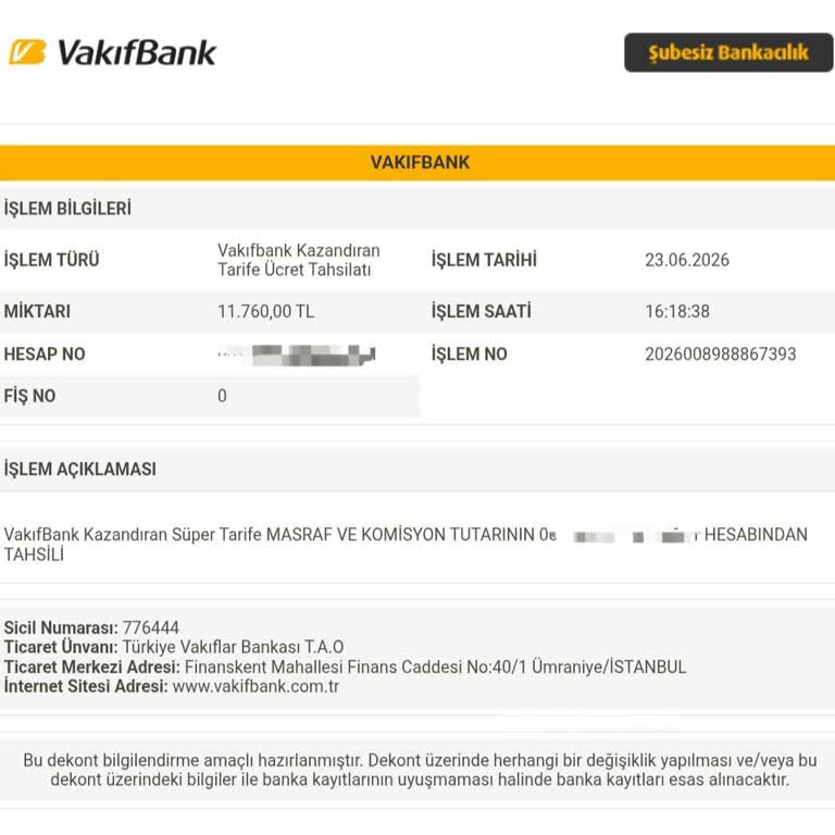 Kazandıran Tarife İptali Ve 11.760 TL Kesinti İadesi Talebi