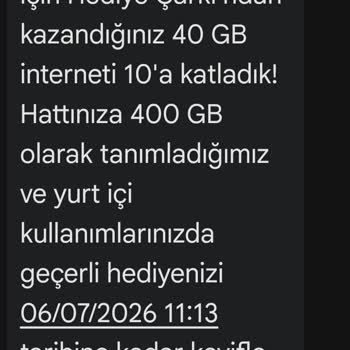 İzinsiz Silinen 400 GB İnternet Paketi Ve Çarpıcı Müşteri Hizmeti Tavırları