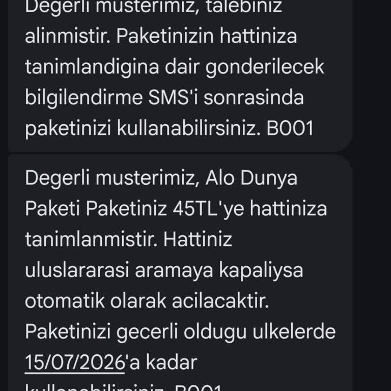 Alo Dünya Paketi Dışında Uluslararası Görüşmeler İçin Haksız Ücretlendirme Ve Yanıtsız Şikayet