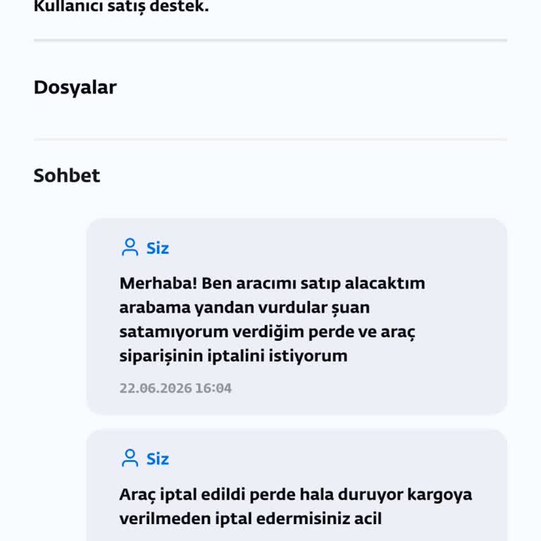 İptal Edilen Perde Siparişinin Gönderilmesi Ve İade Sorunu