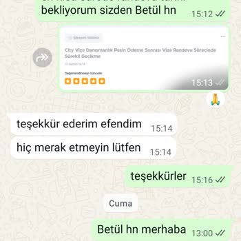 City Vize Danışmanlık Verilen Vize Randevu Sözleri Tutulmadı Ve 32.700 TL İadesi Talebi