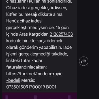 Modem Ve Ont Cihazı İçin Haksız 8000 TL Ücret Talebi