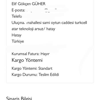 Teslim Edilmediği Halde Sipariş Teslim Edildi Olarak Görünüyor Ve Kargo Bilgileri Silinmiş