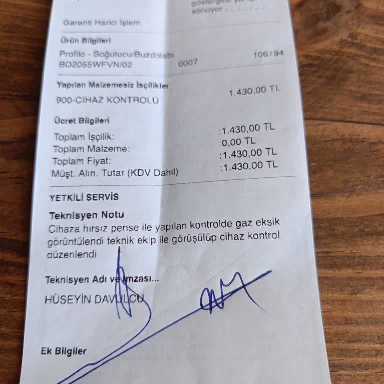 Profilo Buzdolabı Gaz Kaçağı Nedeniyle Ücretsiz Değişim Talebi