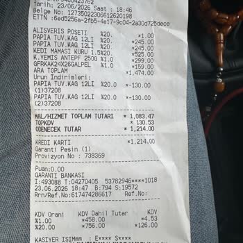 A101'de Fiyat Farkı Ve İade İşleminin Gecikmesi Nedeniyle 1.214 TL Bloke Oldu