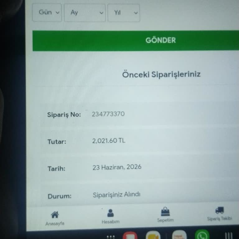 Sipariş İptali Ve İade Talebi Geri Dönüş Yok