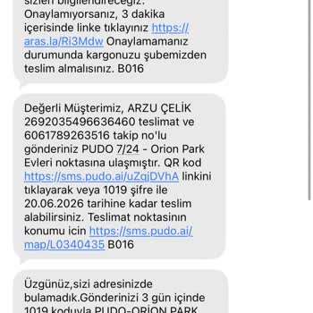Aras Kargo Kapı Teslimatı İhmali Ve Pudo Yönlendirmesine İtiraz
