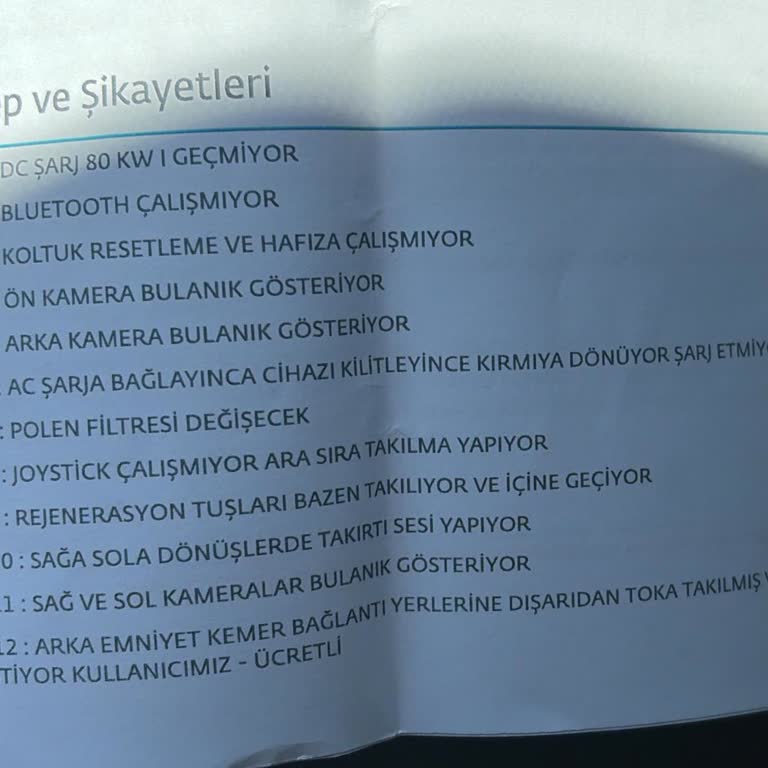 Togg Servisinde İkame Araç Sağlanmaması Ve İletişim Eksikliği